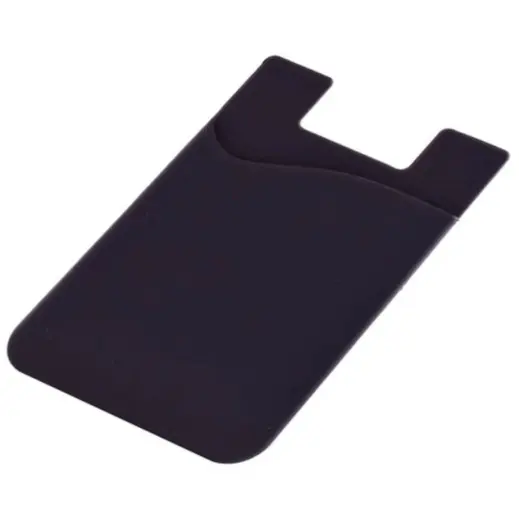 Silicone Cellphone Card Holder Black